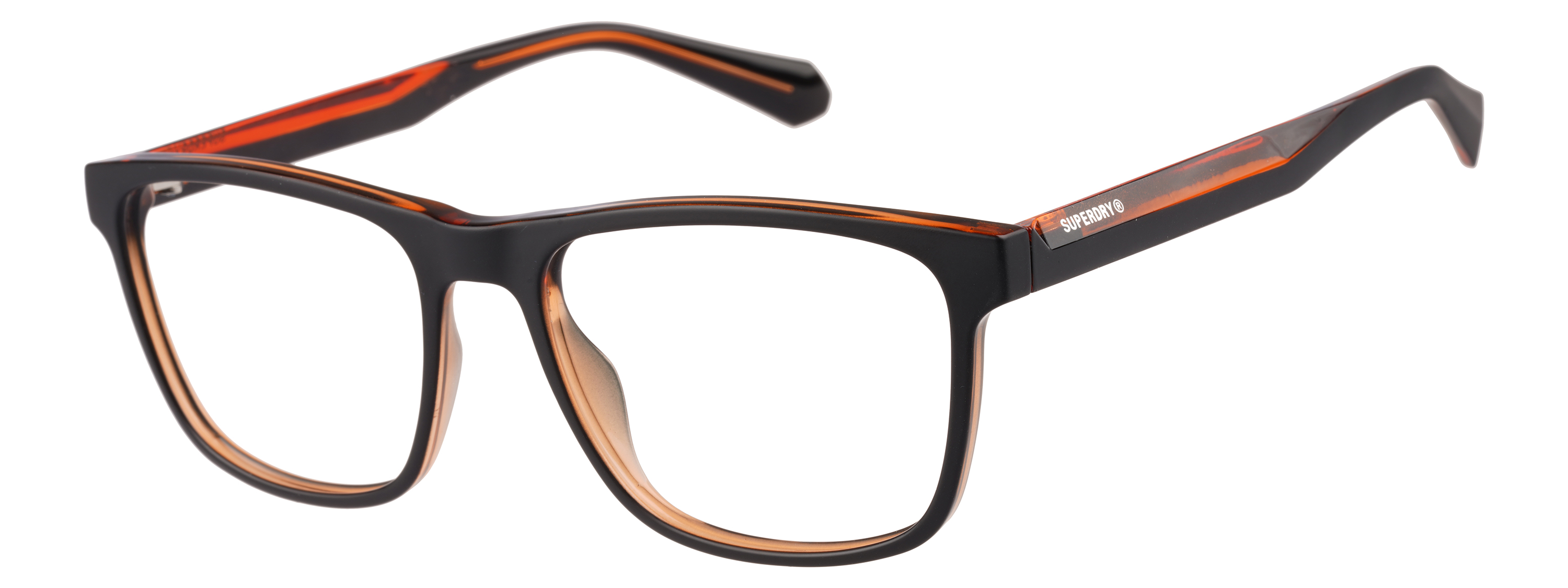 Superdry Superdry 993096-10 56-18 Superdry 993096 Herrenbrille in Schwarz mit eckigem Design und Spritzguss-Rahmen