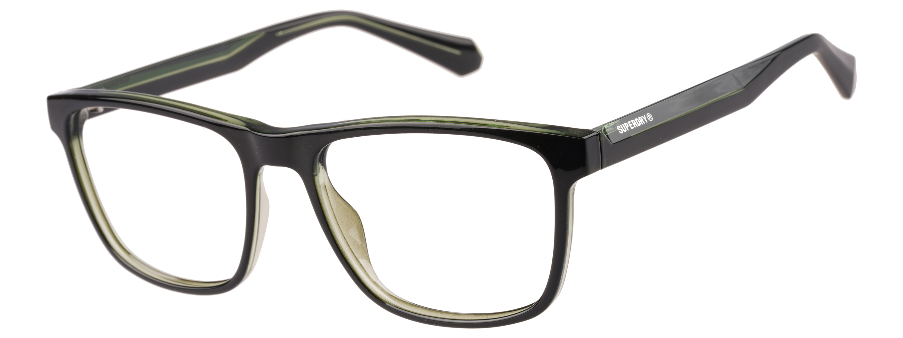 Superdry Superdry 993096-40 56-18 Superdry 993096 Herrenbrille in Schwarz mit eckigem Design und Spritzguss-Rahmen
