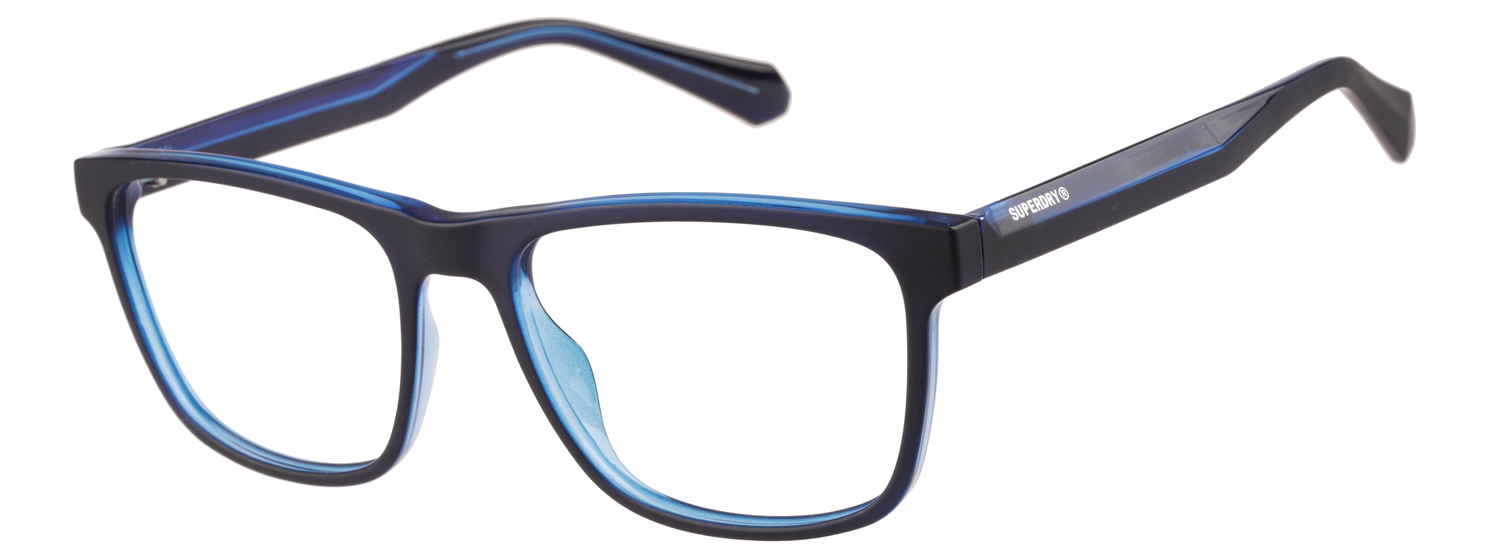 Superdry Superdry 993096-70 56-18 Superdry 993096 Herrenbrille in Schwarz mit eckigem Design und Spritzguss-Rahmen