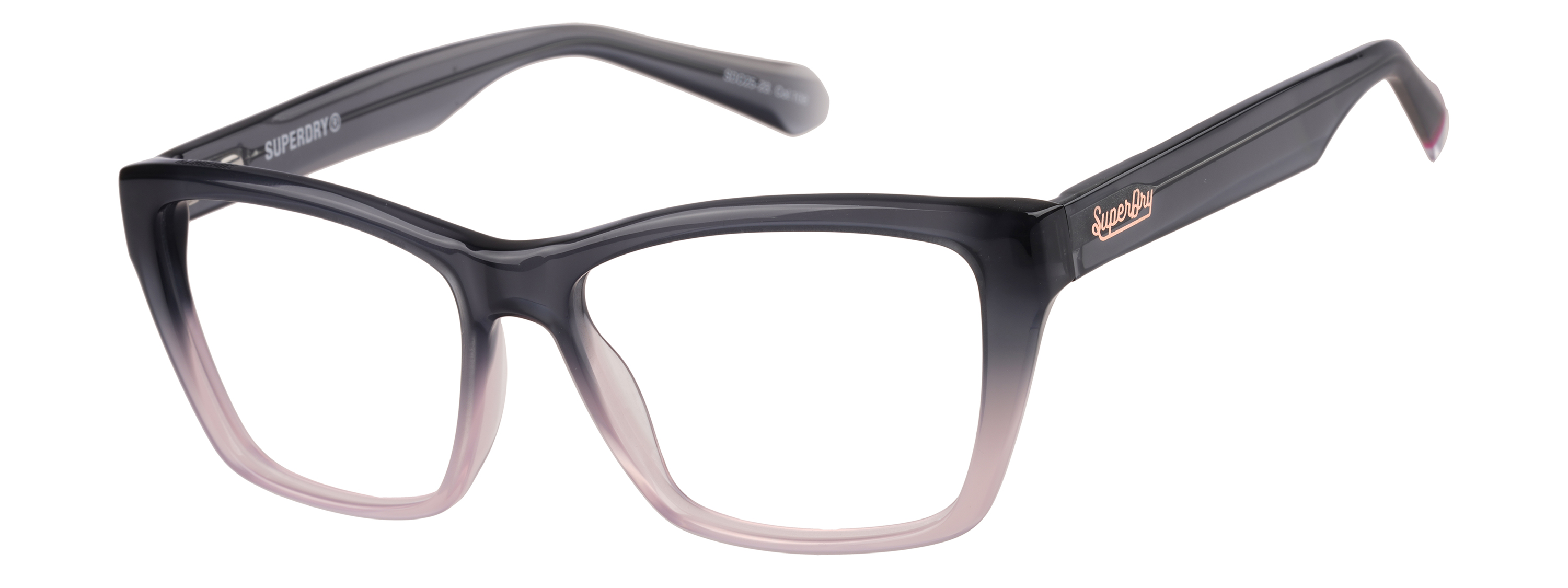 Superdry Superdry 993098-35 54-15 Superdry 993098 Damenbrille in Schwarz mit eckigem Design und Kunststoffrahmen