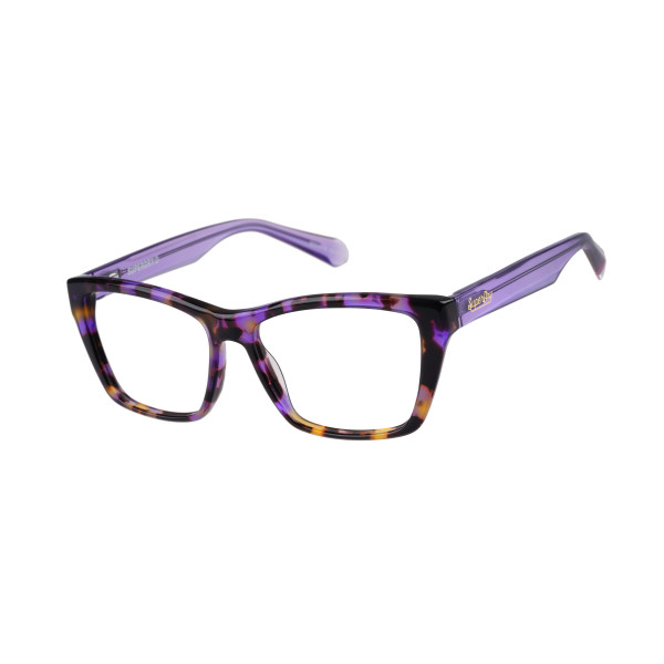 Superdry Superdry 993098-65 54-15 Superdry 993098 Damenbrille in Schwarz mit eckigem Design und Kunststoffrahmen