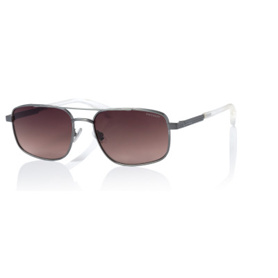 Superdry 995057 Herren Sonnenbrille in Gunmetal mit schwarzen Gläsern und silbernem Spiegel-Design