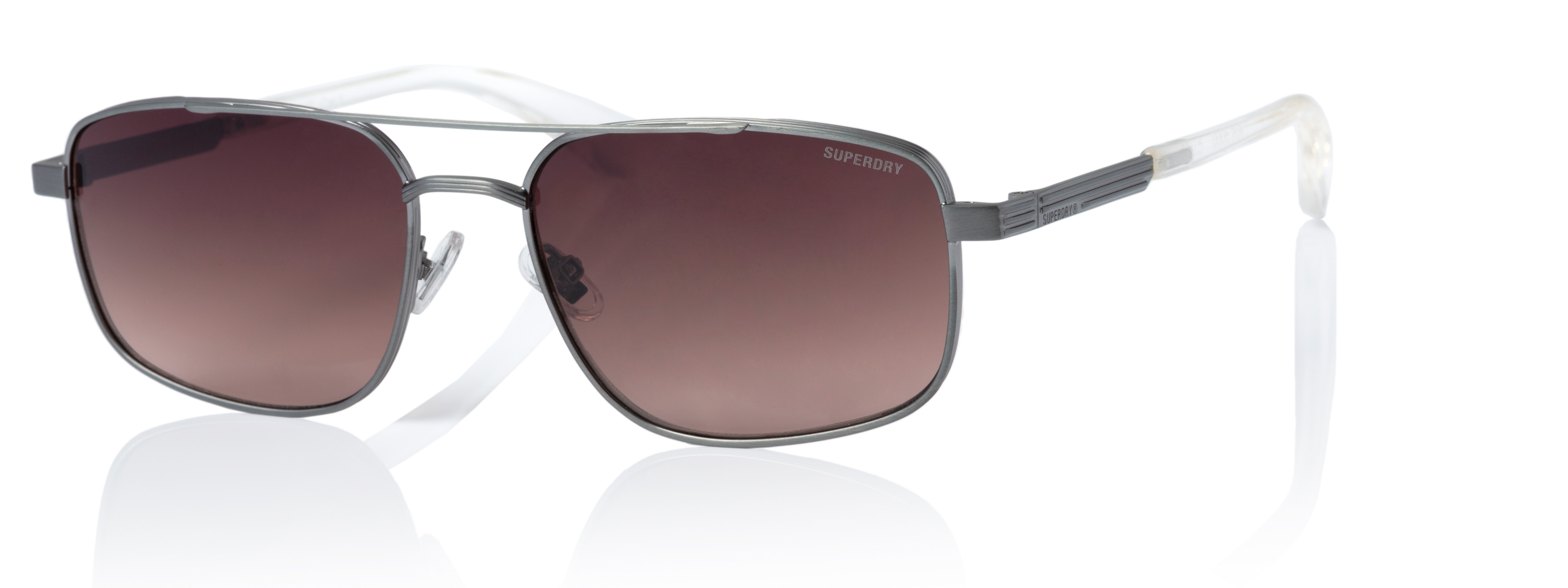 Superdry Superdry 995057-0056-17 Superdry 995057 Herren Sonnenbrille in Gunmetal mit schwarzen Gläsern und silbernem Spiegel-Design
