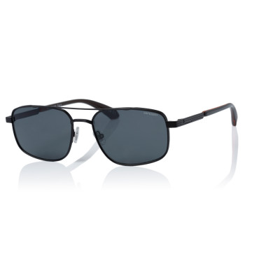 Superdry 995057 Herren Sonnenbrille in Gunmetal mit schwarzen Gläsern und silbernem Spiegel-Design