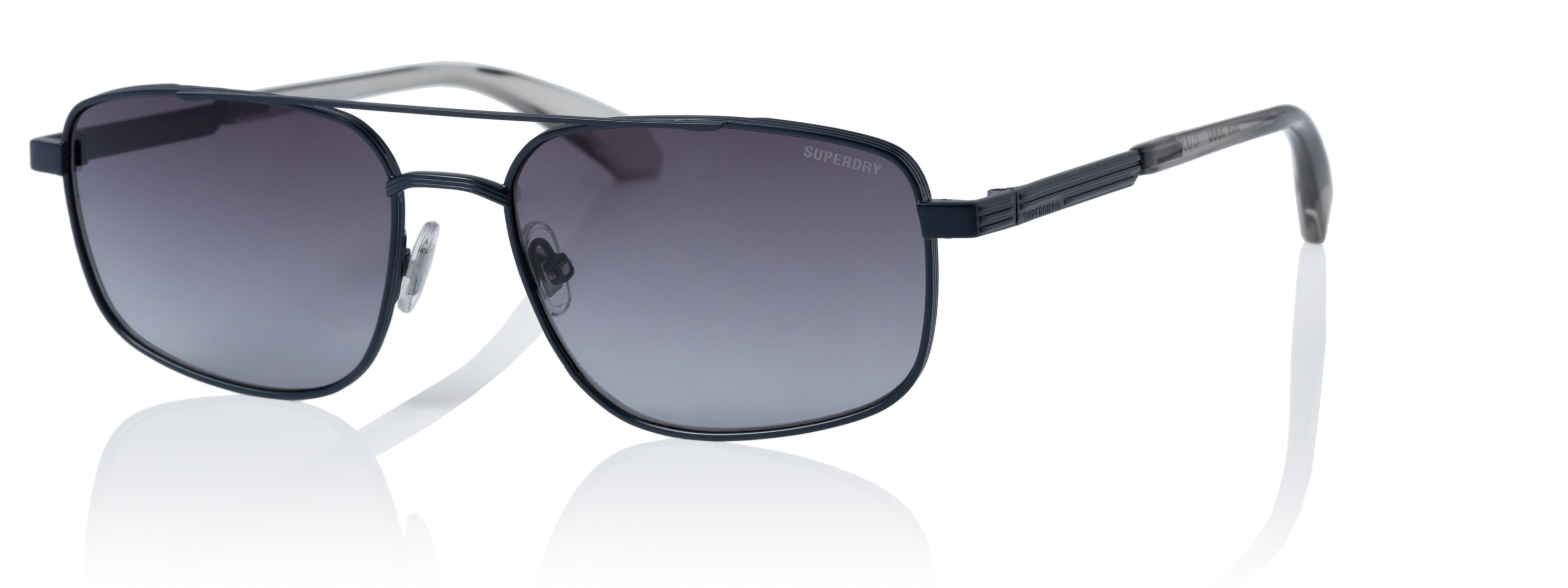 Superdry Superdry 995057-70 56-17 Superdry 995057 Herren Sonnenbrille in Gunmetal mit schwarzen Gläsern und silbernem Spiegel-Design