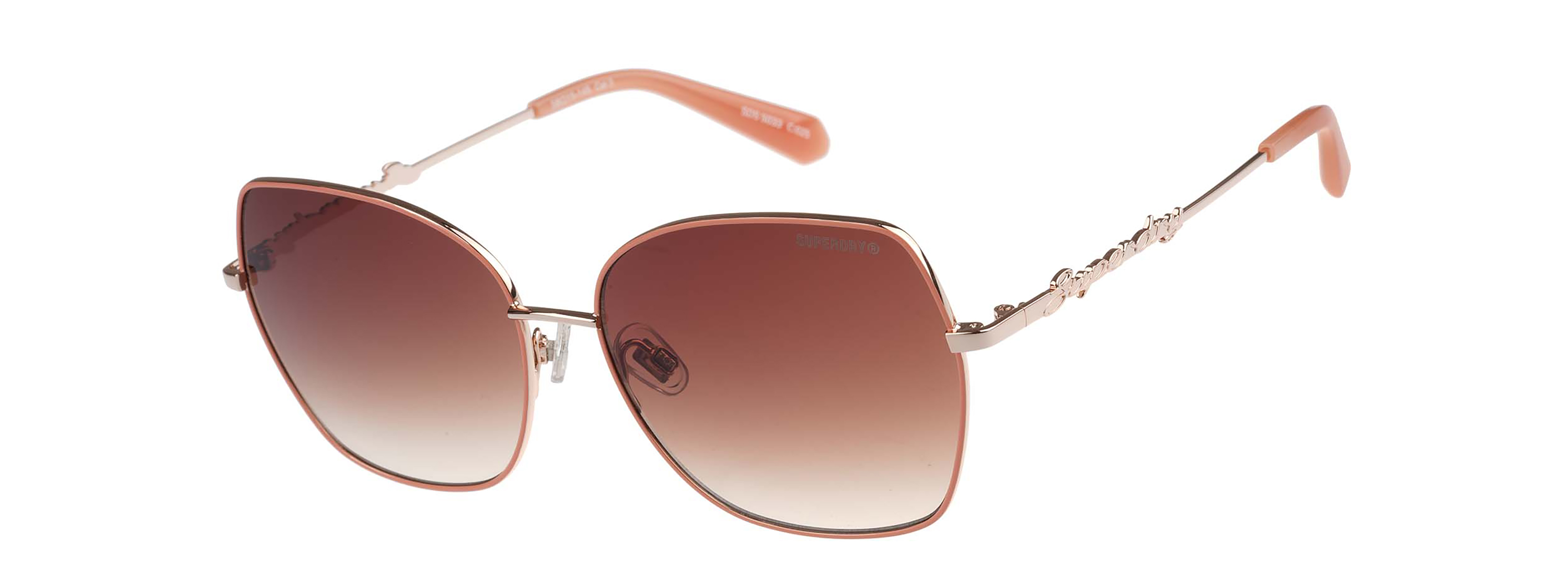 Superdry Superdry 995062-22 58-15 Superdry 995062 Damen Sonnenbrille mit eckigem Design und goldfarbenem Rahmen