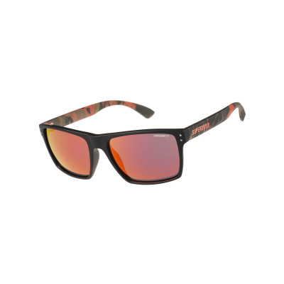 Superdry 996054 Sonnenbrille in glänzendem Schwarz mit grauen Gläsern für Damen und Herren
