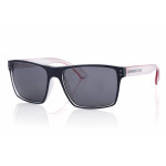 Superdry 996054 Sonnenbrille in glänzendem Schwarz mit grauen Gläsern für Damen und Herren