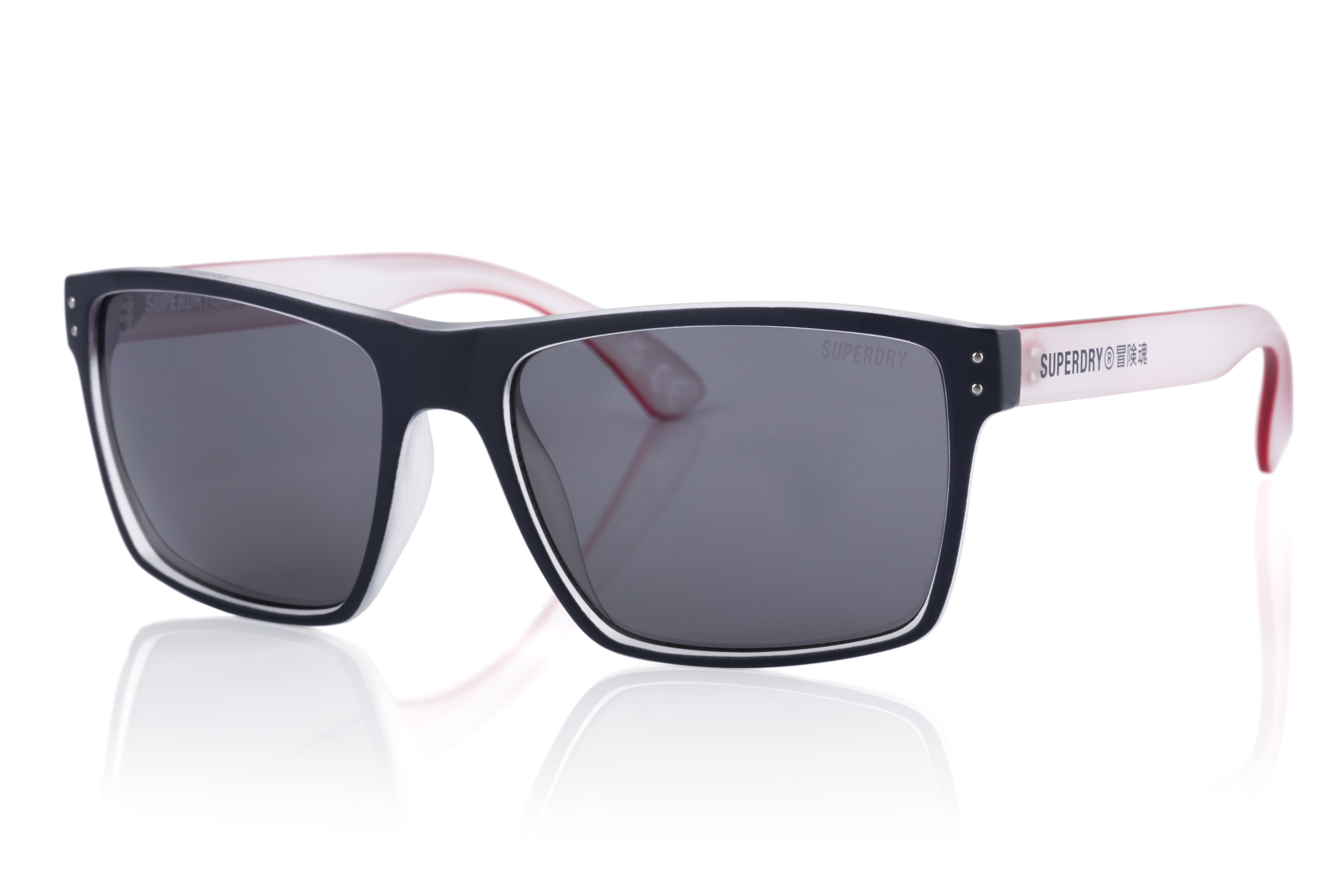 Superdry Superdry 996054-18 56-17 Superdry 996054 Sonnenbrille in glänzendem Schwarz mit grauen Gläsern für Damen und Herren