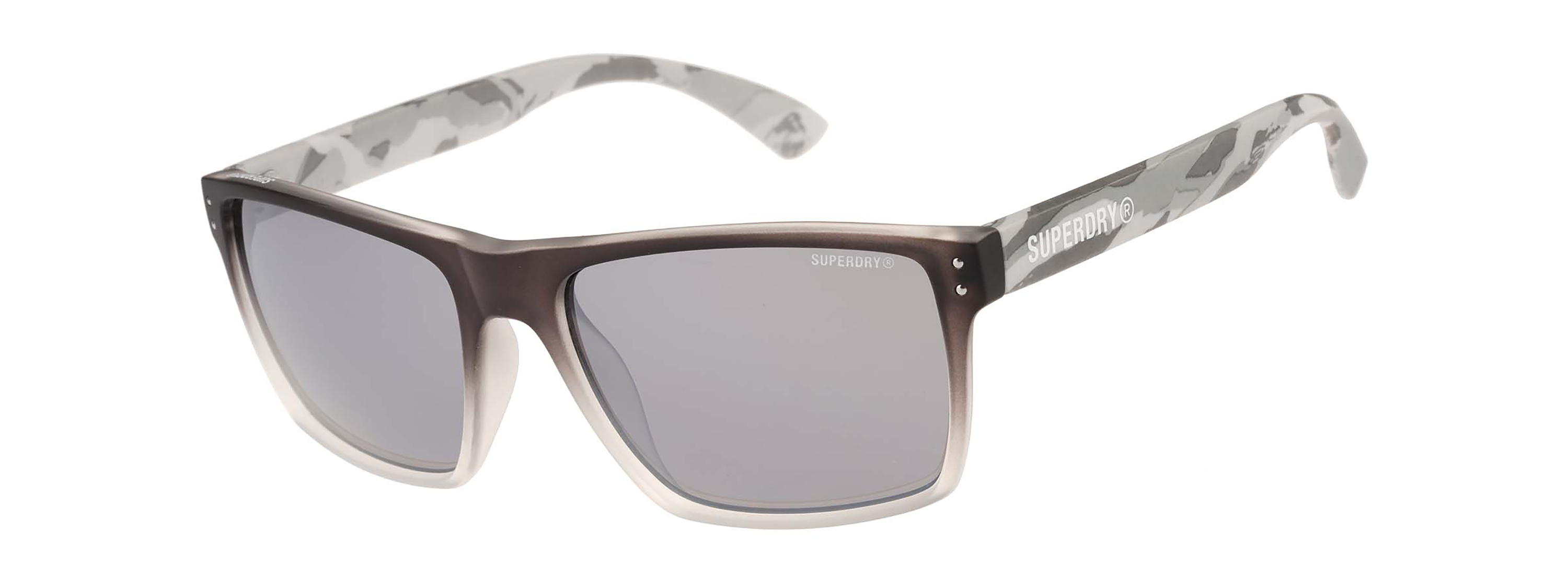 Superdry Superdry 996054-33 56-17 Superdry 996054 Sonnenbrille in glänzendem Schwarz mit grauen Gläsern für Damen und Herren