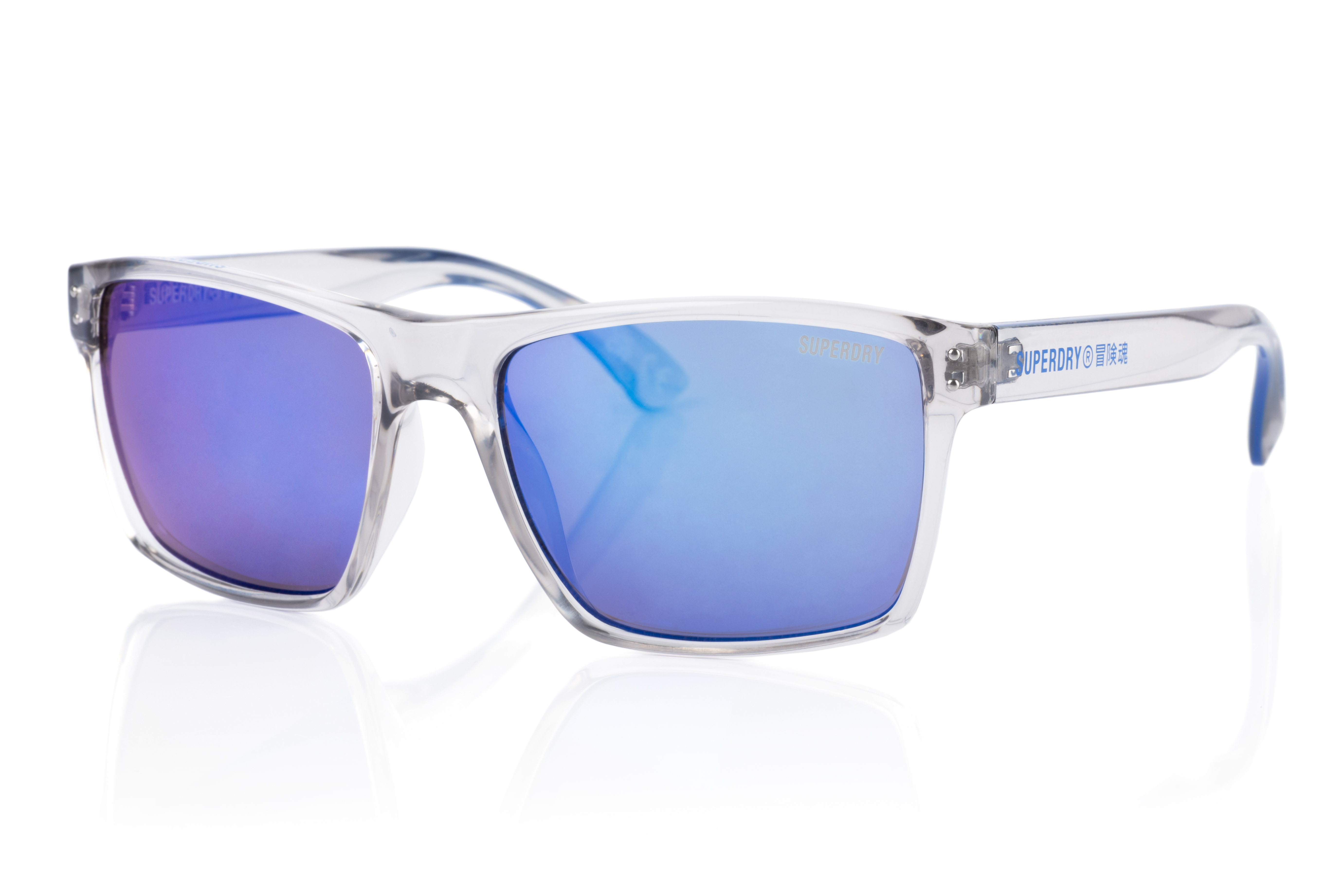 Superdry Superdry 996054-37 56-17 Superdry 996054 Sonnenbrille in glänzendem Schwarz mit grauen Gläsern für Damen und Herren