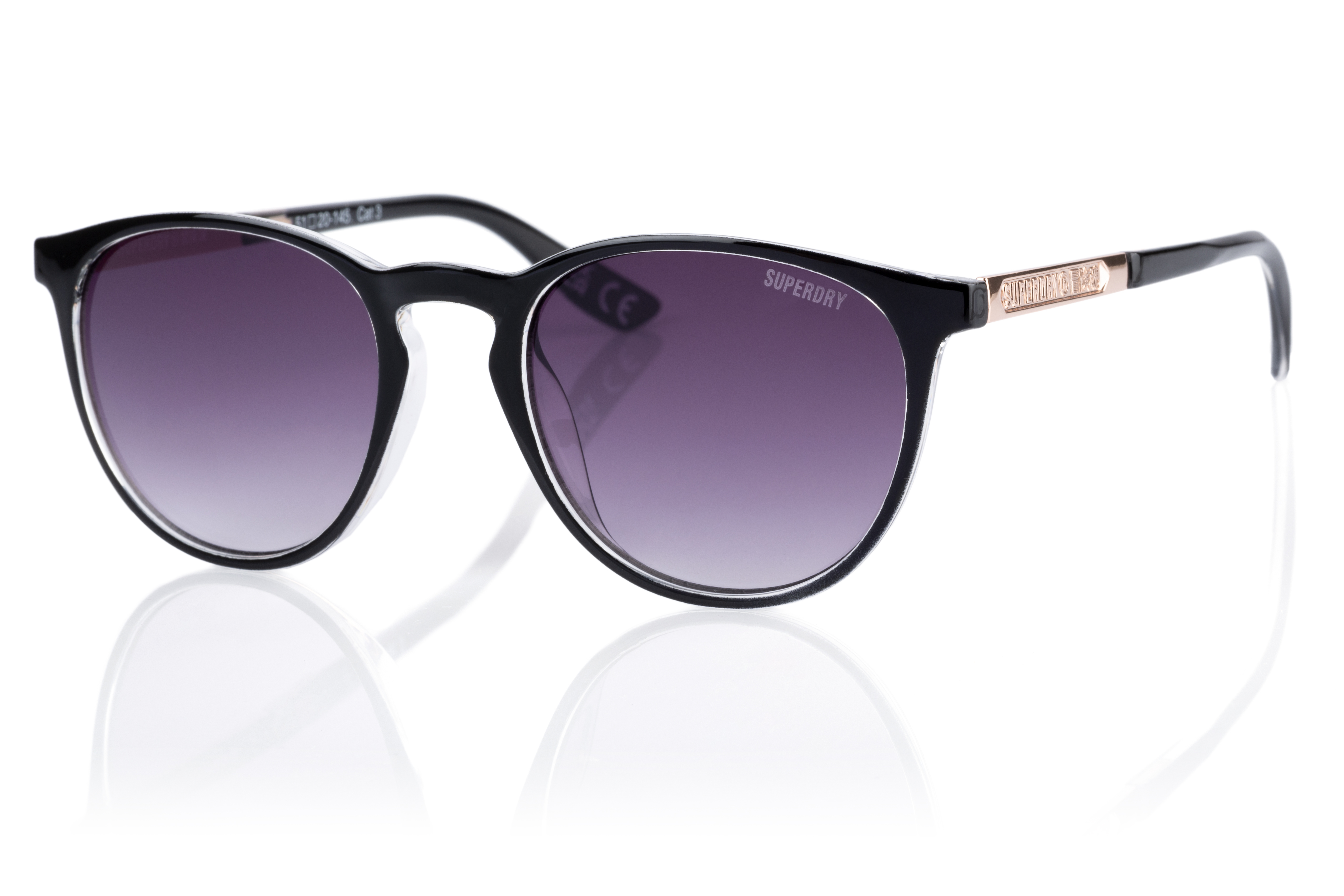 Superdry Superdry 996064-10 51-20 Superdry Damen Sonnenbrille SD 996064 schwarz-rosa verspiegelt