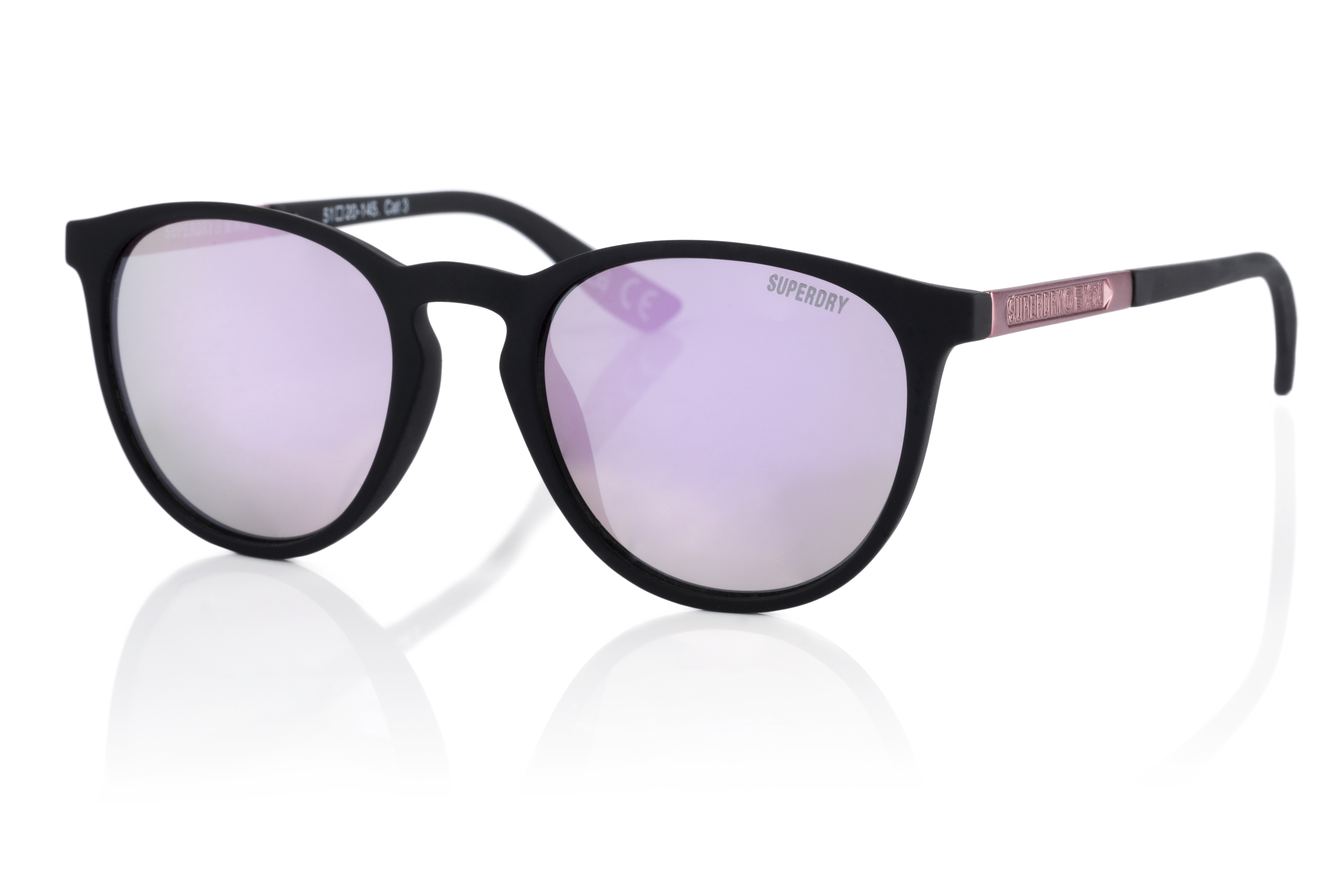 Superdry Superdry 996064-15 51-20 Superdry Damen Sonnenbrille SD 996064 schwarz-rosa verspiegelt
