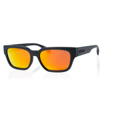 Superdry 996069 Sonnenbrille in Schwarz mit orangefarbenen verspiegelten Gläsern