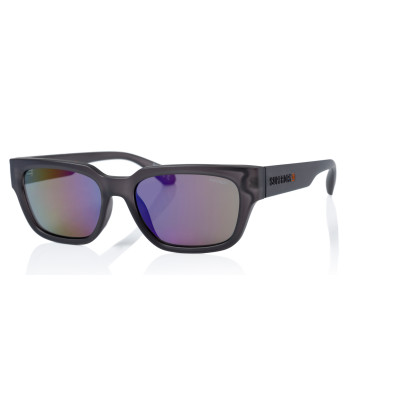Superdry 996069 Sonnenbrille in Schwarz mit orangefarbenen verspiegelten Gläsern