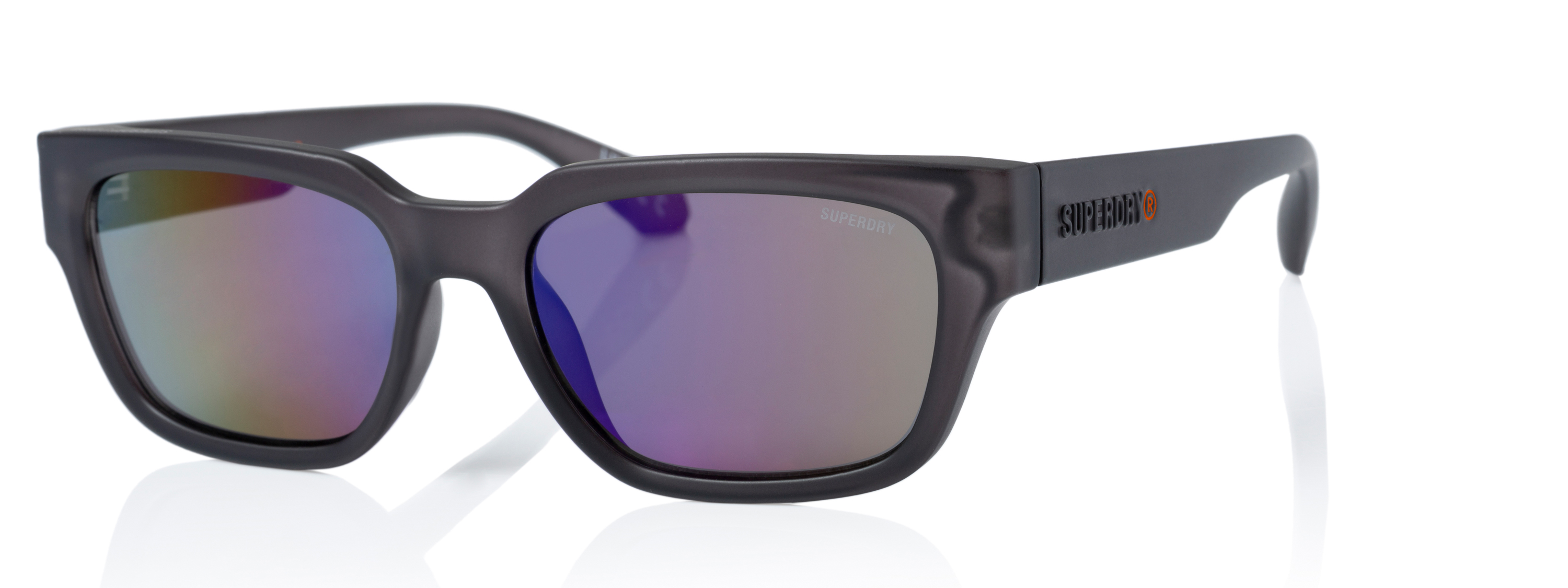Superdry Superdry 996069-30 58-18 Superdry 996069 Sonnenbrille in Schwarz mit orangefarbenen verspiegelten Gläsern