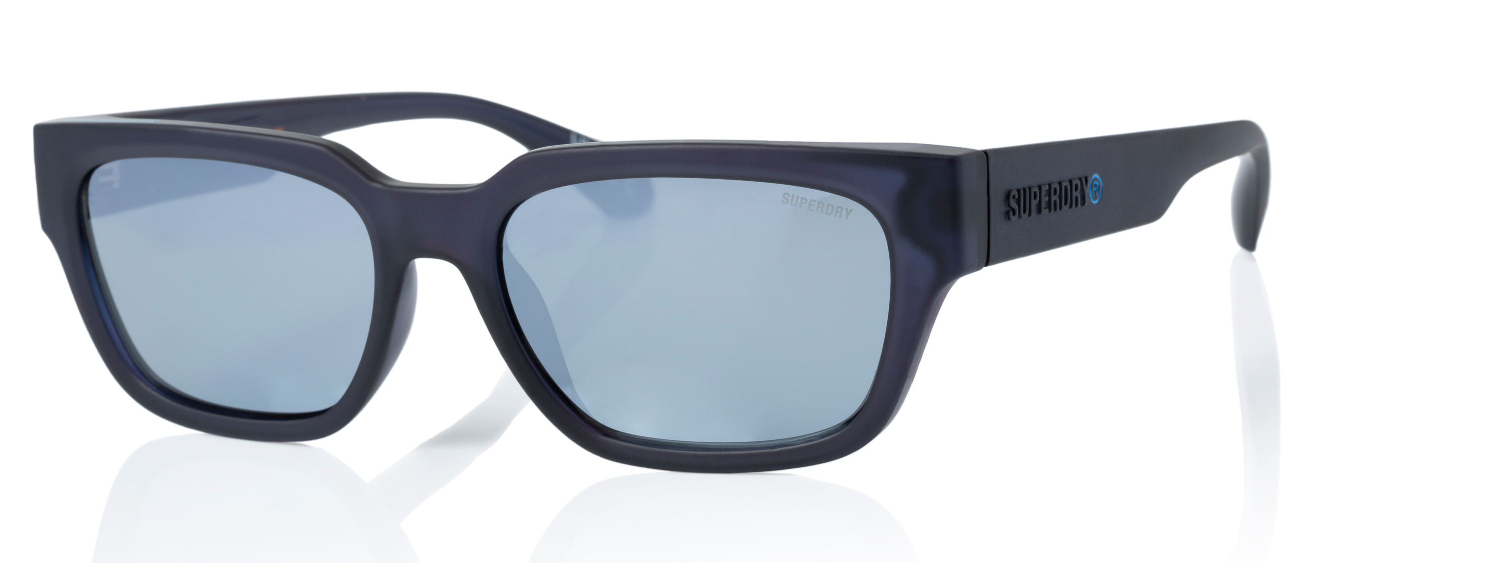 Superdry Superdry 996069-70 58-18 Superdry 996069 Sonnenbrille in Schwarz mit orangefarbenen verspiegelten Gläsern