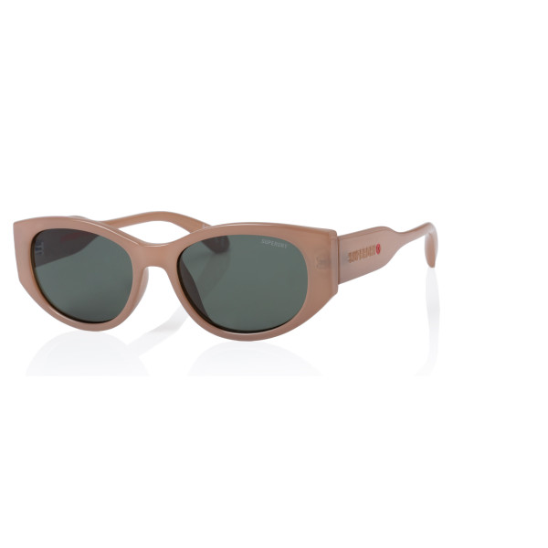 Superdry Superdry 996072-60 51-20 Superdry 996072 Damen Sonnenbrille in Cat-Eye-Form mit rotem Kunststoffrahmen und blauen Gläsern