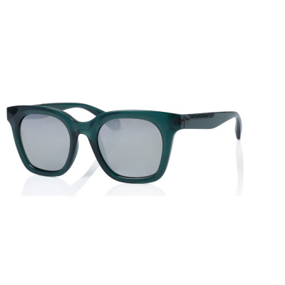 Superdry 996073 Damen Sonnenbrille grünes Kristallgestell silber verspiegelte Gläser