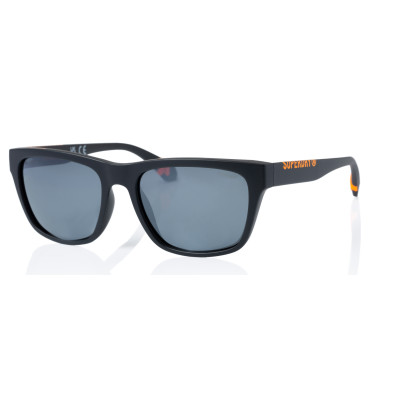 Superdry 996074 Herren Sonnenbrille in grünem Kristallrahmen mit schwarzen Gläsern