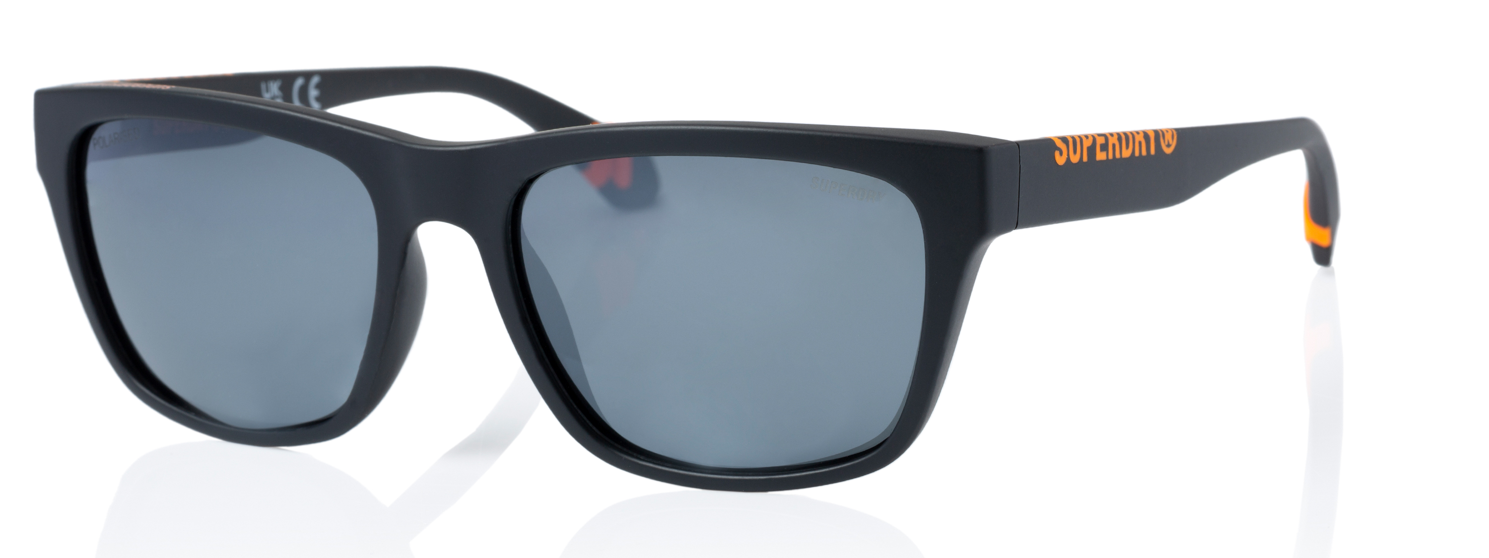 Superdry Superdry 996074-10 56-18 Superdry 996074 Herren Sonnenbrille in grünem Kristallrahmen mit schwarzen Gläsern