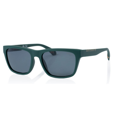 Superdry 996074 Herren Sonnenbrille in grünem Kristallrahmen mit schwarzen Gläsern