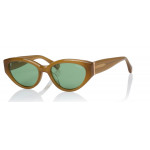 Superdry 996078 Damen Sonnenbrille in Gloss Tan mit Vintage Green Gläsern