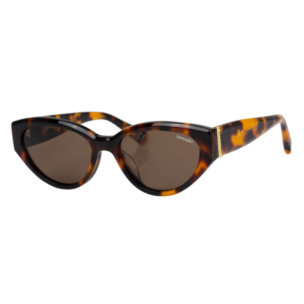 Superdry Superdry 996078-61 52-17 Superdry 996078 Damen Sonnenbrille in Gloss Tan mit Vintage Green Gläsern