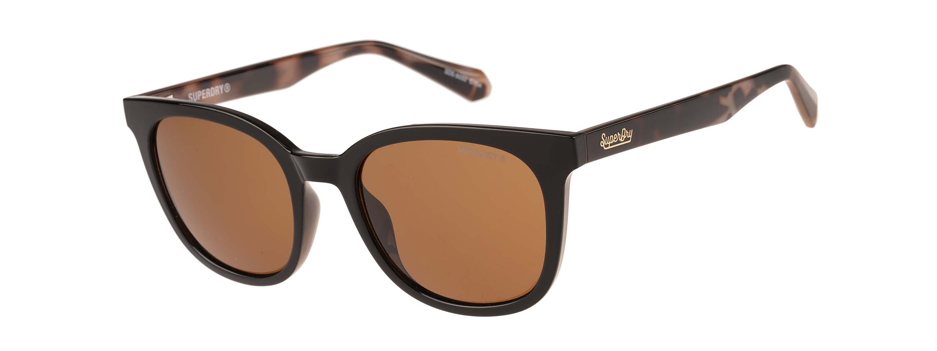 Superdry Superdry 996092-10 53-20 Superdry 996092 Damen Sonnenbrille in Schwarz mit eckigem Design und 53 mm Glasbreite
