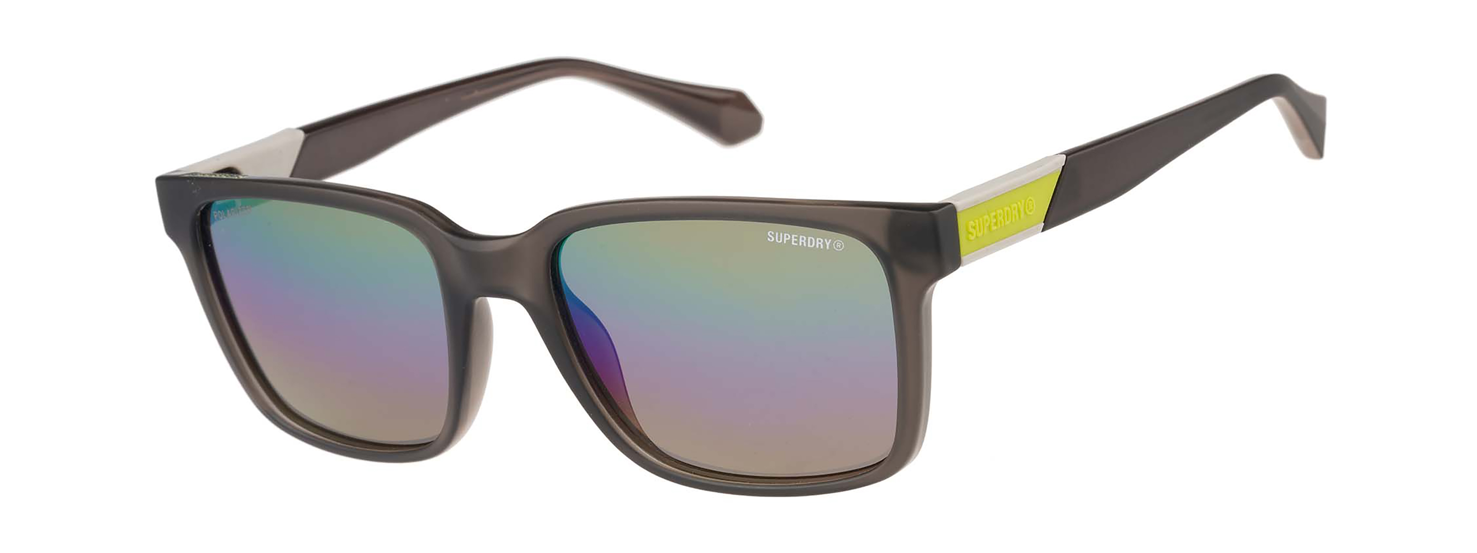 Superdry Superdry 996098-33 55-19 Superdry 996098 Herren Sonnenbrille in Fluro Purple Crystal mit Vollrandrahmen und 55 mm Glasbreite