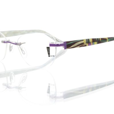 Switch It Garnitur 0256b Damenbrille Lila Grün Braun Gelb Innen Perlmutt Retro (2)