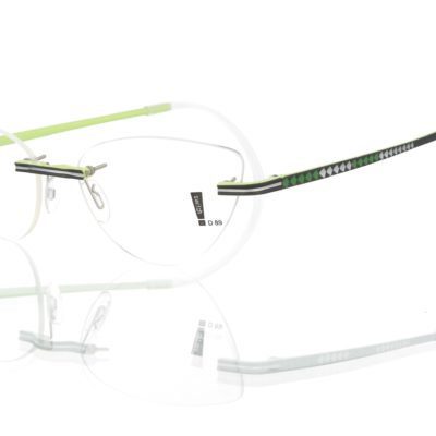 Switch It Garnitur 1014 Damenbrille Lindgrün Dunkelgrau Silber (2)