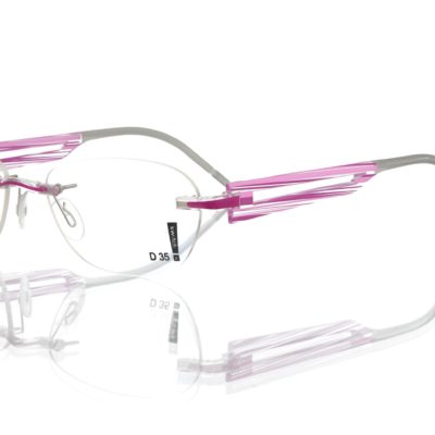 Switch It Garnitur 2437 Damenbrille Style Transparent Druck Lila Pink (2)