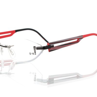 Switch It Garnitur 2439 Damenbrille Style Rot Druck Schwarz Grau (2)