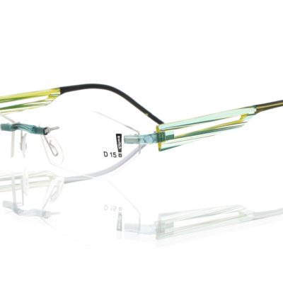 Switch It Garnitur 2440 Damenbrille Style Gelb Druck Petrol Mint (2)