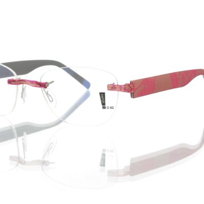 Switch It Garnitur 2477 Damenbrille Pink Bronze Matt Dekor Netz Innen Grau (2)