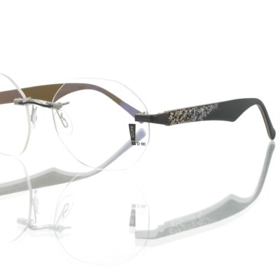 Switch It Garnitur 2478 Damenbrille Grau Matt Leo Silber Glitter Innen Taupe (2)