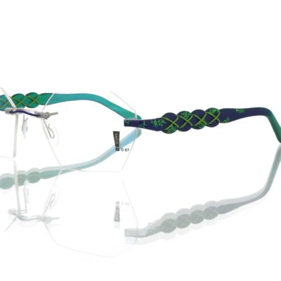 Switch It Garnitur 2482 Damenbrille Grün Dunkelblau Matt Grün Glitter Gummis Moosgrün (2)