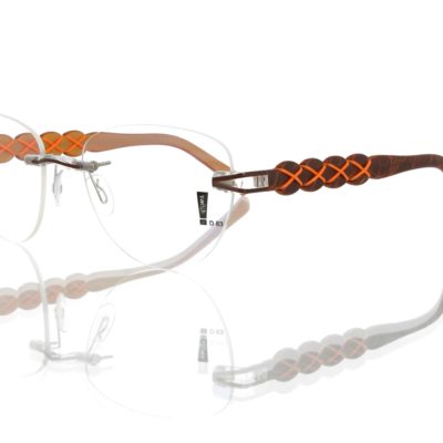 Switch It Garnitur 2484 Damenbrille Orange Braun Netz Orange Gummis Orange (2)