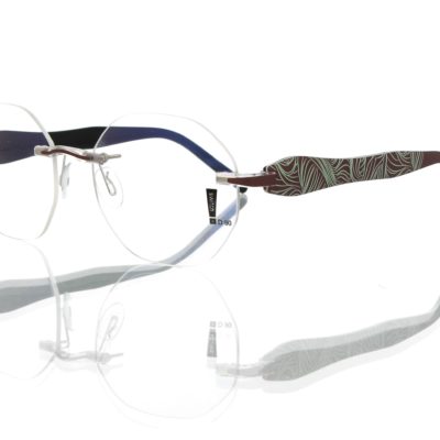 Switch It Garnitur 2486 Damenbrille Dunkelbraun Hellgrün Matt Innen Schwarz (2)