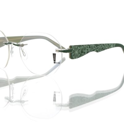 Switch It Garnitur 2487 Damenbrille Dunkelgrün Hellgrün Blumen Innen Hellgrün (2)
