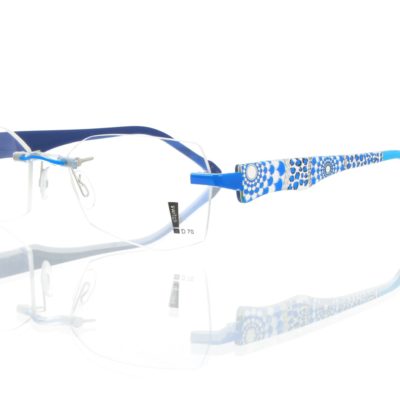 Switch It Garnitur 2490 Damenbrille Türkis Weiß Blau Schwarz Innen Dunkelblau (2)