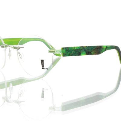 Switch It Garnitur 2500 Damenbrille Schwarz Grün Glitzer Druck Netz Innen Grün (2)