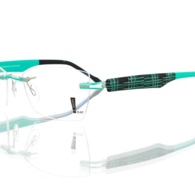 Switch It Garnitur 2504 Damenbrille Schwarz Grün Druck Grün Mint (2)