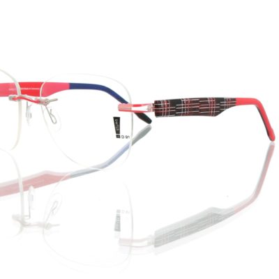 Switch It Garnitur 2505 Damenbrille Schwarz Pink Druck Weiß Pink (2)