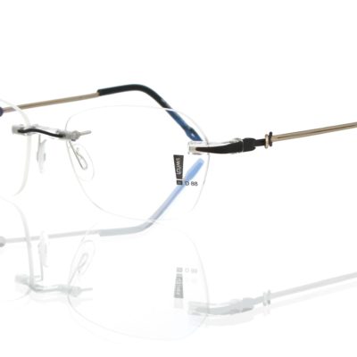 Switch It Garnitur 3308 Damenbrille Schwarz Gold Matt Knoten (2)