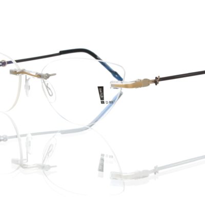 Switch It Garnitur 3310 Damenbrille Gold Schwarz Matt Knoten (2)