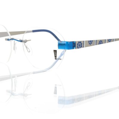 Switch It Garnitur 3311 Damenbrille Palladium Matt Blau Weiß (2)