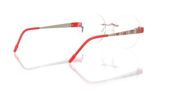 Switch It Garnitur 3312 Damenbrille Palladium Matt Rot Weiß (14)