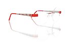 Switch It Garnitur 3312 Damenbrille Palladium Matt Rot Weiß (20)